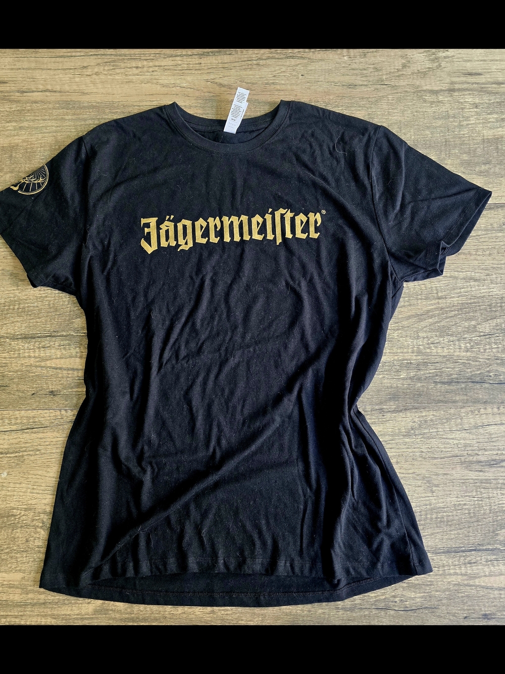 Jägermeister Black Tee with Gold Logo - Short Sleeve